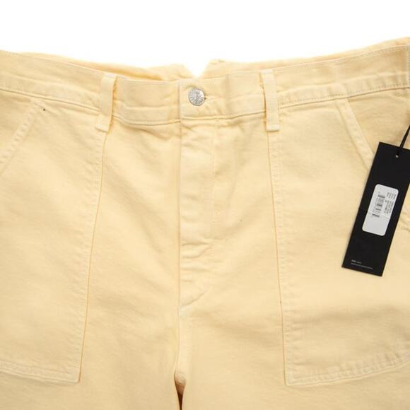 Edwin Buttermilk Yellow High Waist Stevie Crop Leg Jeans Size 34 - Picture 4 of 14